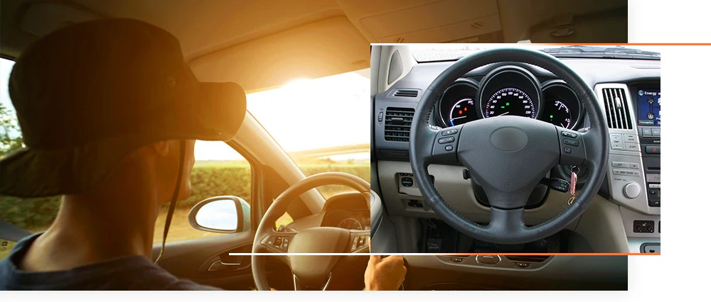 Черный чехол на руль из искусственной кожи для Lexus RX330 RX400h RX400 2004-2007 Toyota Corolla Verso 2006 Camry 2004-2006