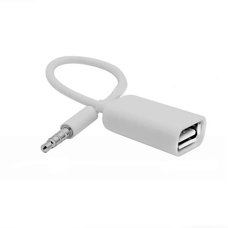 Aux аудио разъем 3 5 мм штекер на USB гнездо стерео конвертер шнур Автомобильный MP3