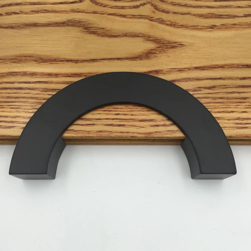 Высококачественные полукруглые ручки 96 мм черные замак для выдвижных ящиков