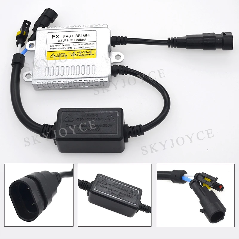 SKYJOYCE 35 Вт F3 быстрая яркая HID лампа 4500K H1 H11 9005 9006 H7 5500K 6500K D2H комплект ксеноновых ламп