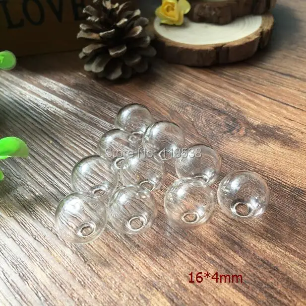50 штук 16x4 мм стеклянный глобус пузырьковый DIY ювелирное украшение стеклянная