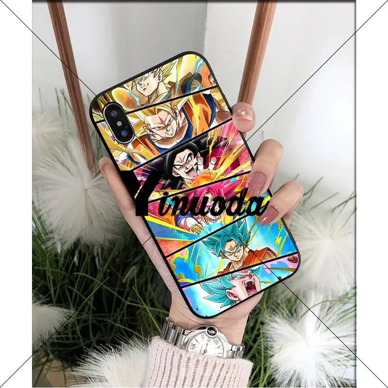 Yinuoda DRAGON BALL Z DBZ Goku TPU черный чехол для телефона Apple iPhone 8 7 6 6S Plus X XS MAX 5 5S SE XR мобильные
