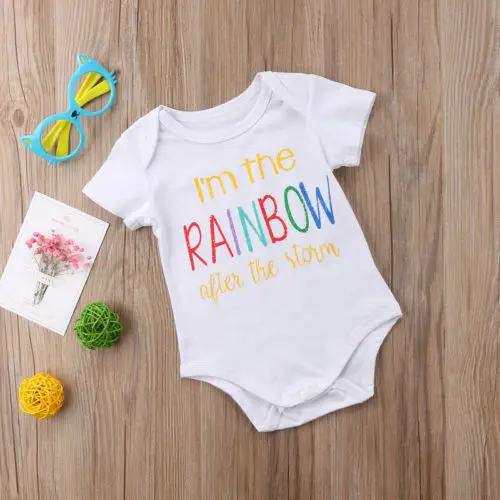 Комбинезон Радужный для младенцев 0 18 месяцев|baby clothing|rainbow romperbaby boy girl |