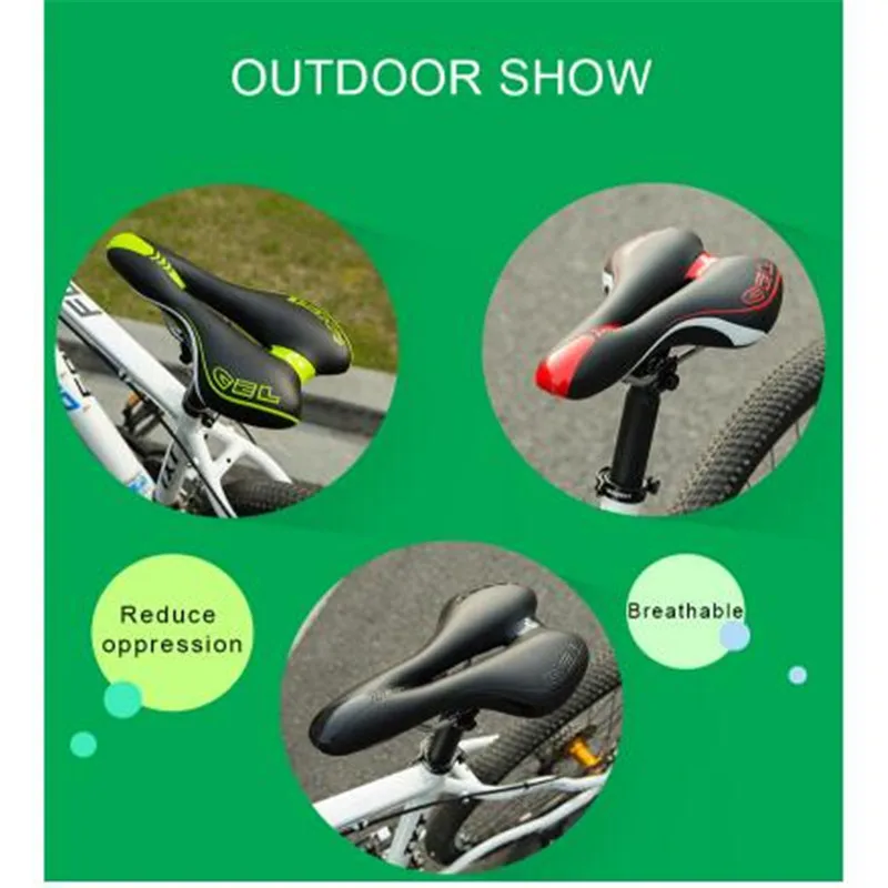 INBIKE PU Leather Bicycle Saddle MTB Road Mountain Bike Cycling Hollow Seat Soft Cushion Parts Accessory CF125GU | Спорт и