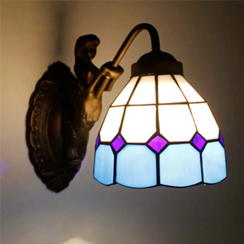 Настенный светильник FUMAT художественный витражный в стиле русалки коридора бара