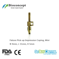 osstem tsiii hiossen etiii bioconcept hex mini fixture pick up impression coping d4 0mm length 11mm for open tray361110