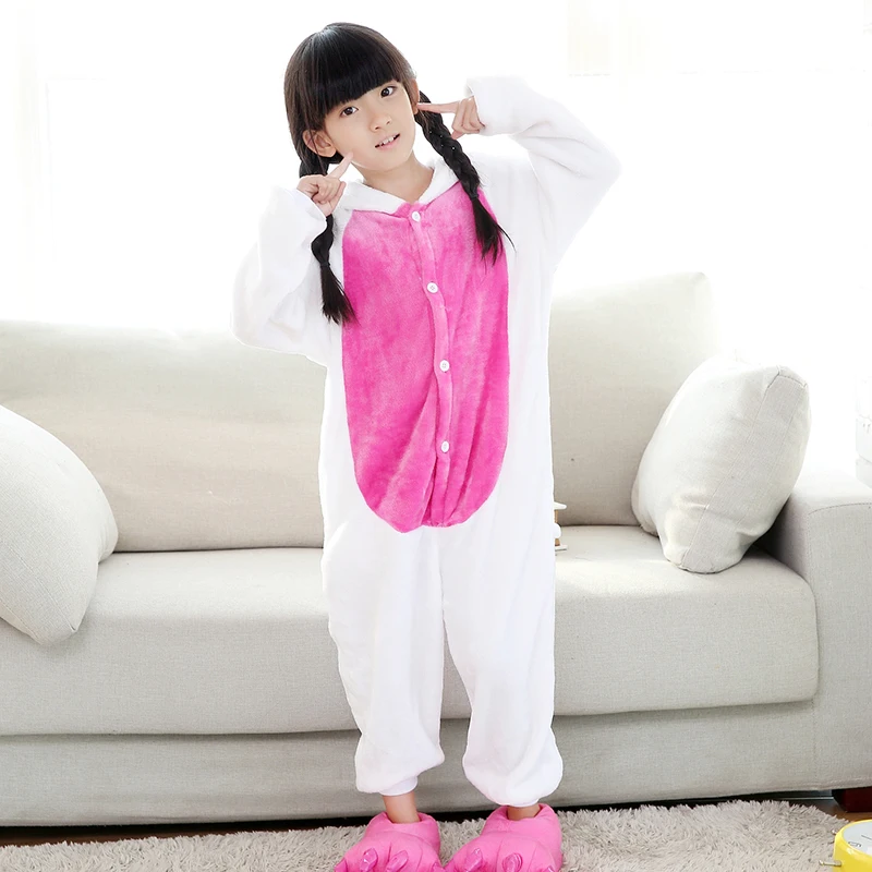 Kigurumi/зимняя Пижама для детей; Детский костюм с единорогом и животными из мультфильмов для девочек; комбинезон для мальчиков; одежда для сна; комбинезон для детей 4, 6, 8, 10, 12 лет