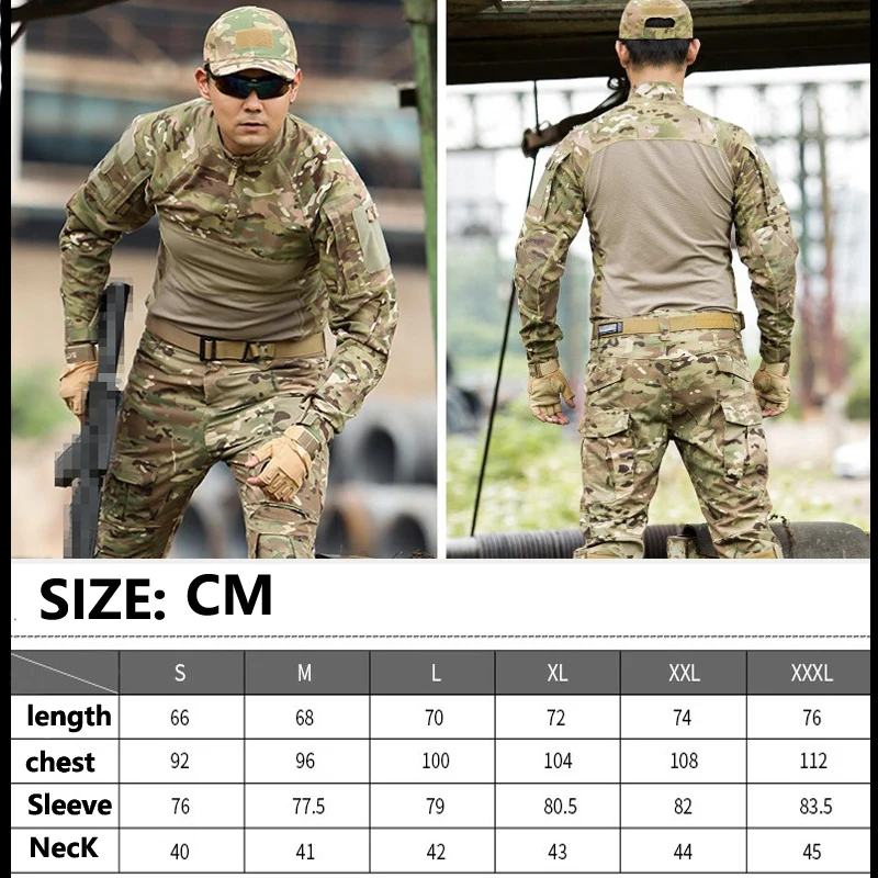 

TAK YIYING New Tactical Tees Soldiers T-shirt Long Sleeve Hiking Clothes for Hunting Breathable Tee Tops M-XXXL