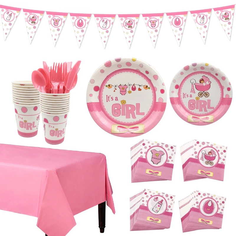 Frigg Baby Shower Decoration Boy Girl Birthday Party Decor Babyshower Disposable Tableware Gender Reveal Supplies | Дом и сад