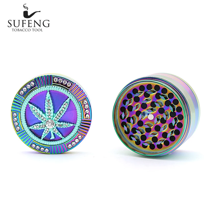 Лидер продаж измельчитель для табака из голубого металлического материала 63 мм