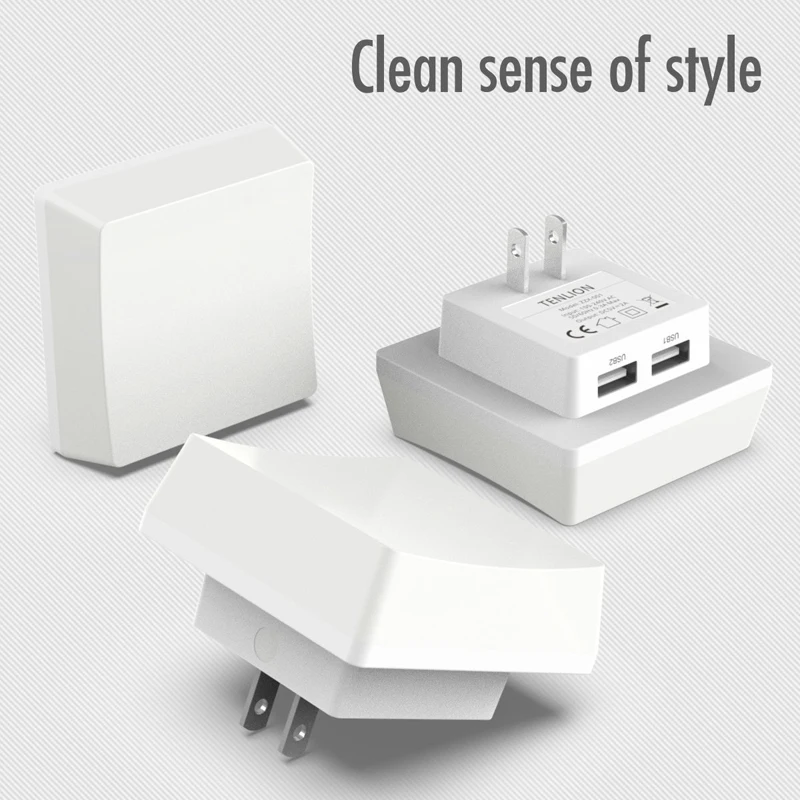 

Multifunction Night light 0.4W Plug-in LED Night Light Lamp with Auto Dusk to Dawn Sensor+Dual USB port-WORK ONLY US