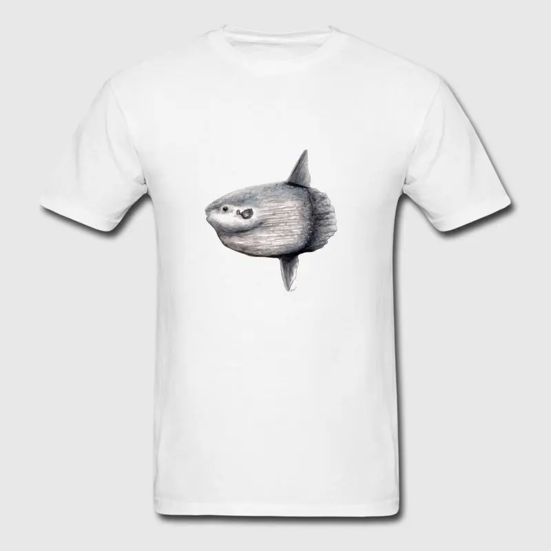 Новая модная футболка для Для мужчин тренд Ocean Sunfish мола Юмористические короткий