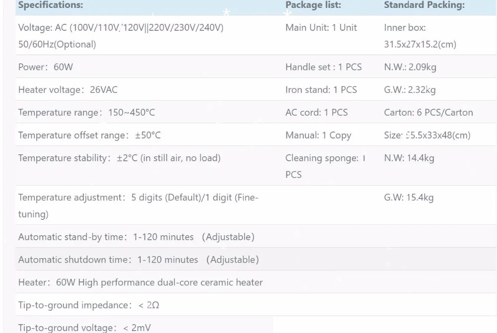 ATTEN 220V 110V ST-60 ST-80 ST-100 ваттов 60 ваттов 80 ваттов 100W интеллигентая(ый) и не содержит свинец паяльная станция Электрический паяльник