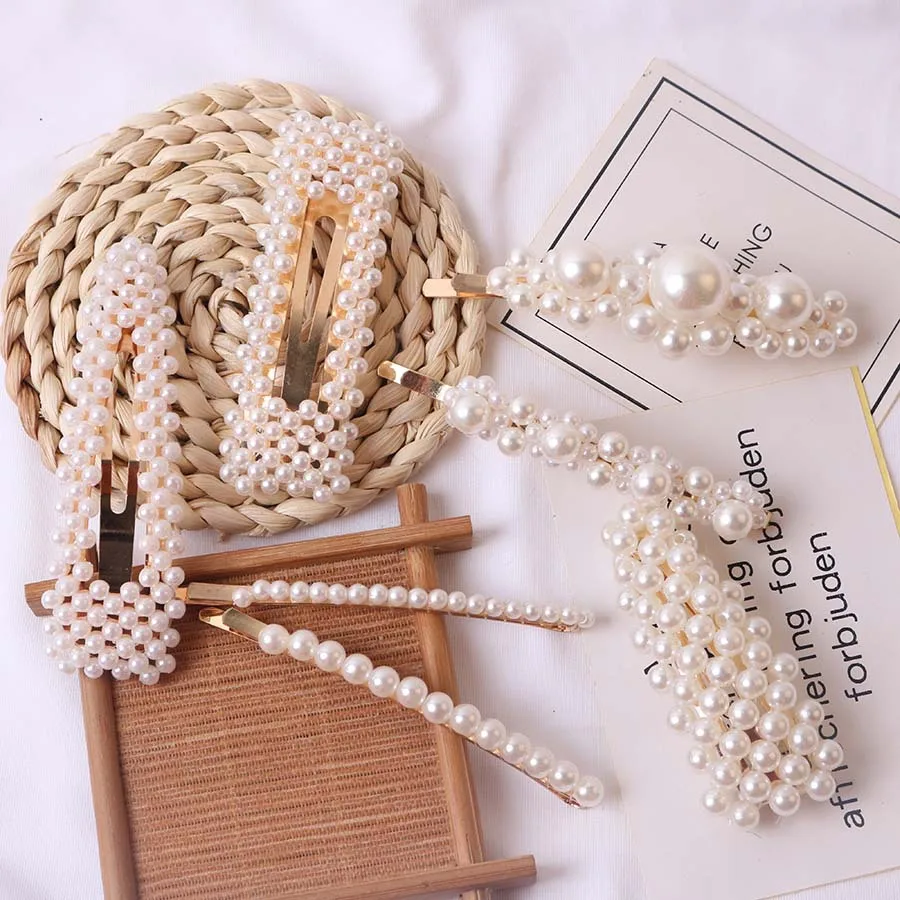 11 шт винтажные жемчужные заколки для волос элегантные женские милые модные