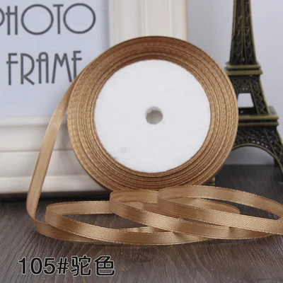 25 ярдов/рулон атласная лента для подарков 0 6 см|faced satin ribbon|satin ribbonsingle face ribbon |