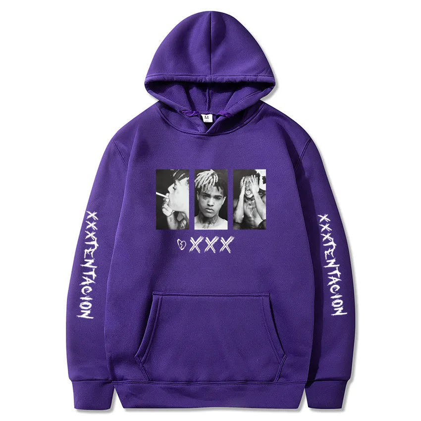 purple2326 XXXTentacion, толстовки, Толстовка для мужчин и женщин, Повседневный пуловер, уличная одежда, Sudadera Hombre, толстовки в стиле хип-хоп, толстовки с забавным принтом - Цвет: purple2326