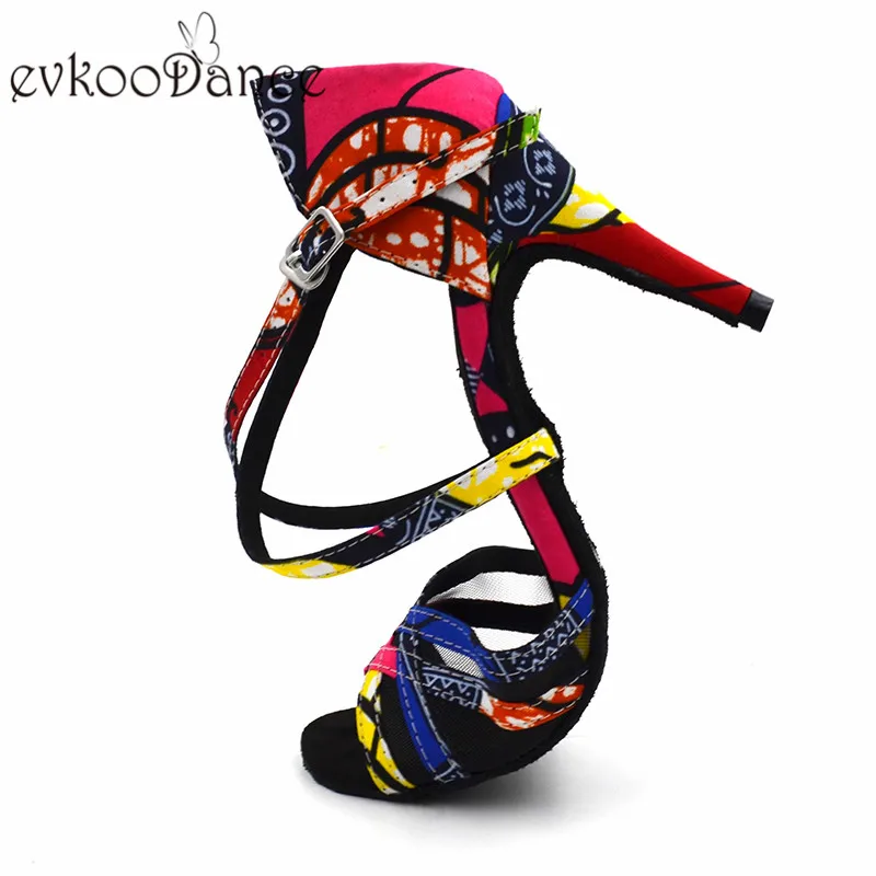 Женские Сатиновые туфли с красным цветком Zapatos De Baile черные сетчатые для