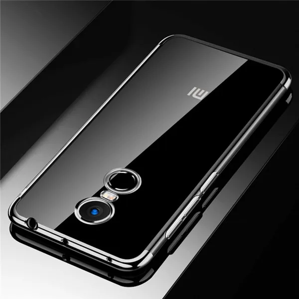 WeeYRN Xiaomi Redmi Note 4X Роскошные силиконовый чехол чехлы на Сяоми ксиоми Редми Ноут 4Х 4 прозрачный мягкое покрытие чехол на Xiaomi Redmi Note 4 4X полное покрытие - Цвет: siliver case