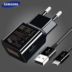 Быстрое зарядное устройство Samsung USB S6 S7 edge, оригинальный быстрый 1,2 м Кабель Micro USB, дорожный адаптер C5 J1 J2 J3 J5 J7 Note4 Note5