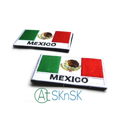 

Wholesale Army Embroidered Sticker Mexico Flag Patches North America Military Badge Decoration for Hat Bag Jacket Clothes