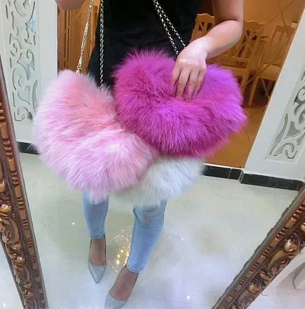 Новинка 2017 Корейская версия меховых перчаток из лисьего меха женская сумка с