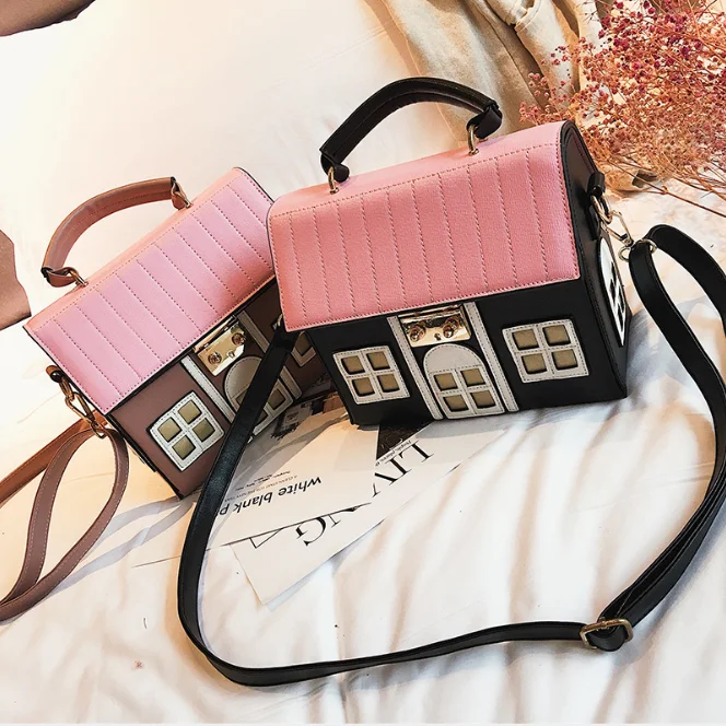 Забавная милая сумка из искусственной кожи с мультяшным дизайном для дома