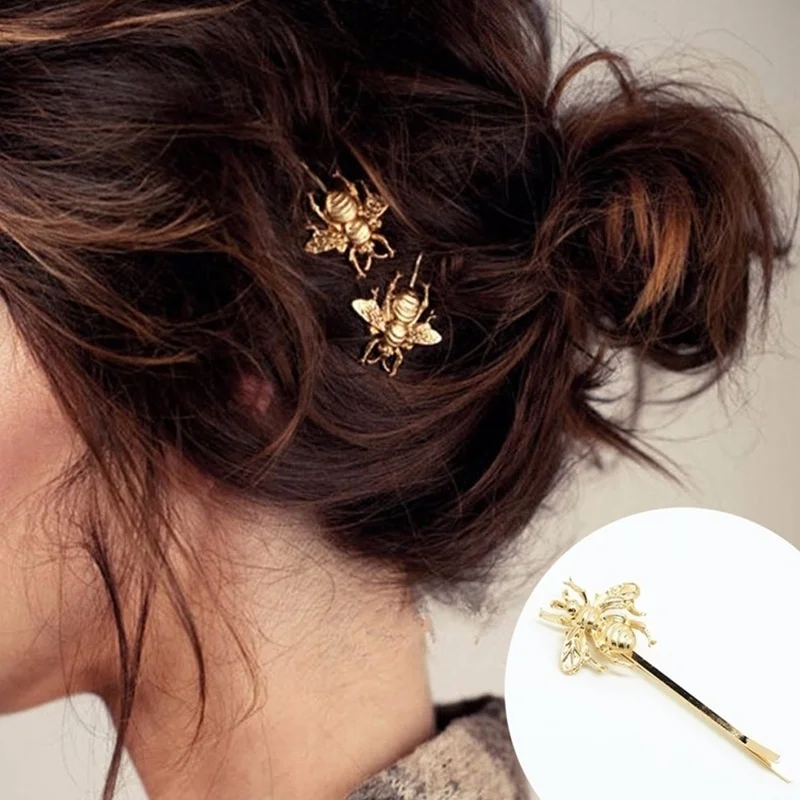 Модные ювелирные изделия аксессуары одежда для волос в виде пчелы заколка