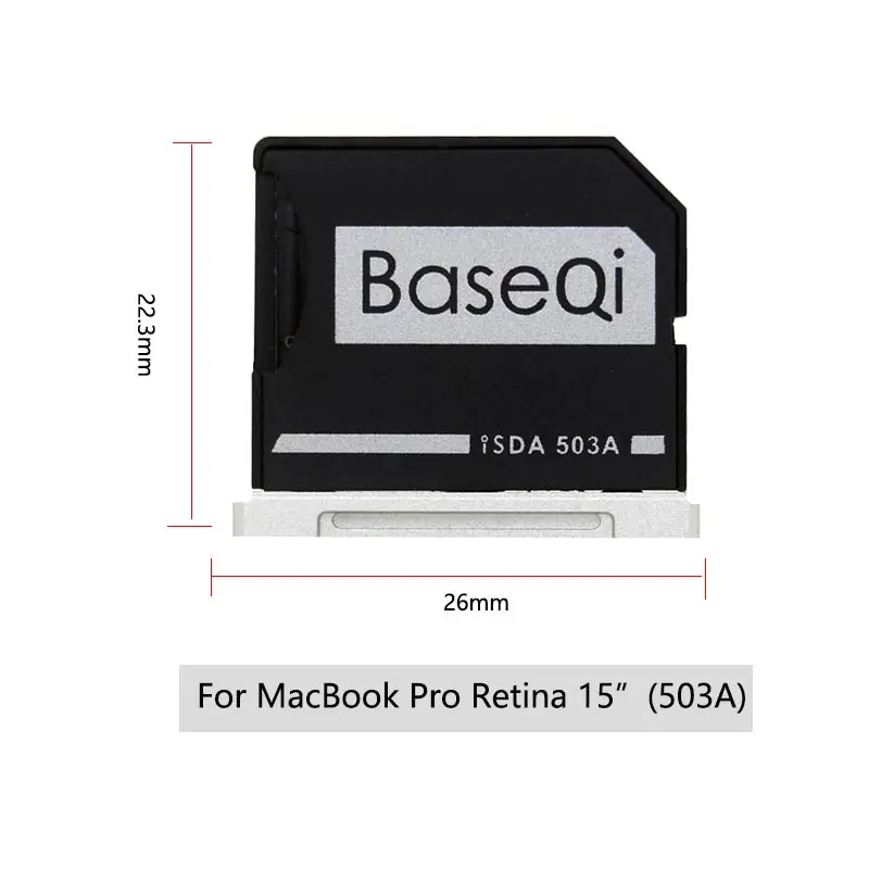 Оригинальное алюминиевое мини устройство для чтения карт памяти BaseQi Macbook Pro Retina15