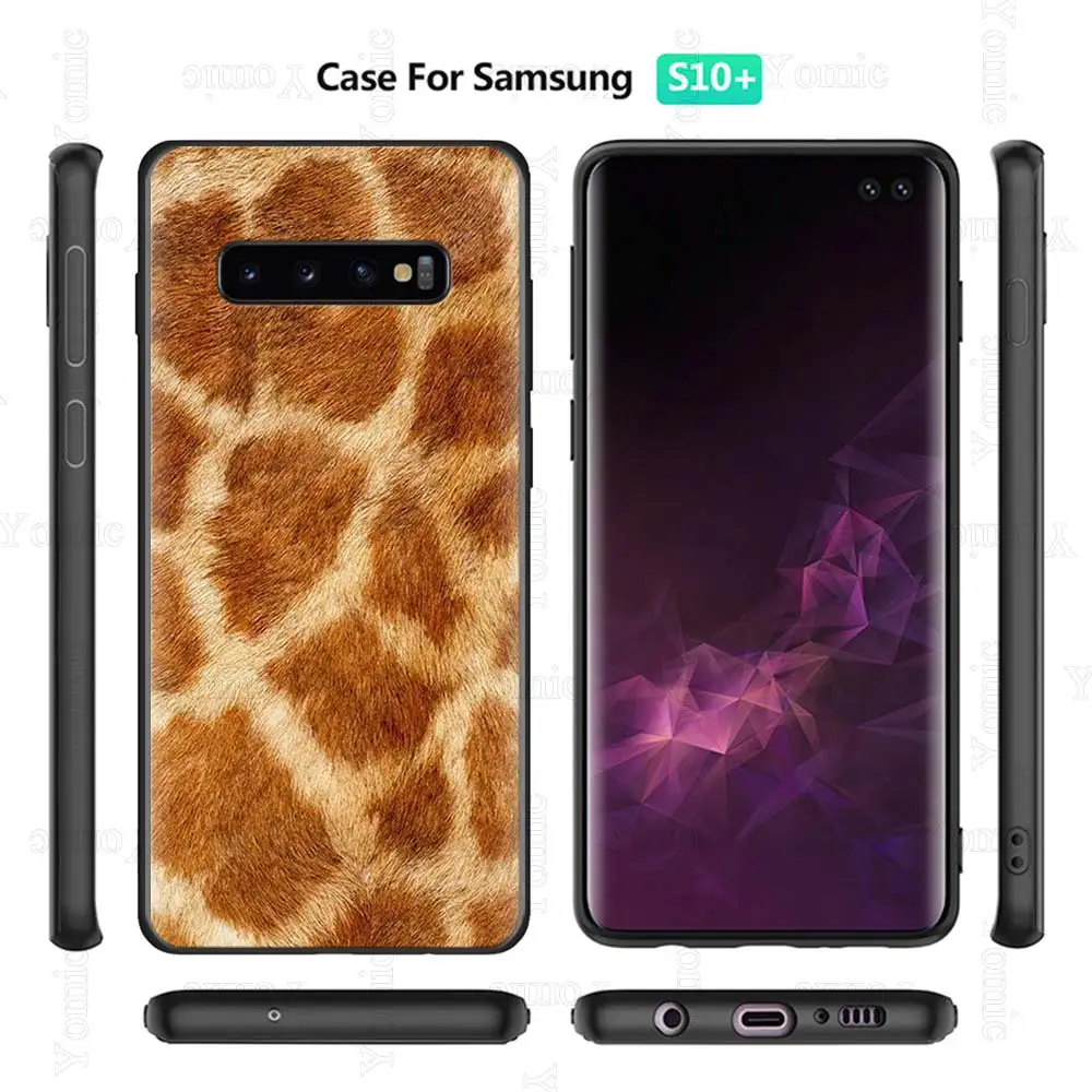 Черный ТПУ мягкий чехол с леопардовым принтом для samsung Galaxy S10e S10 S8 S9 Plus S7 A40 A50 A70 Note 8 9 силиконовый чехол для телефона