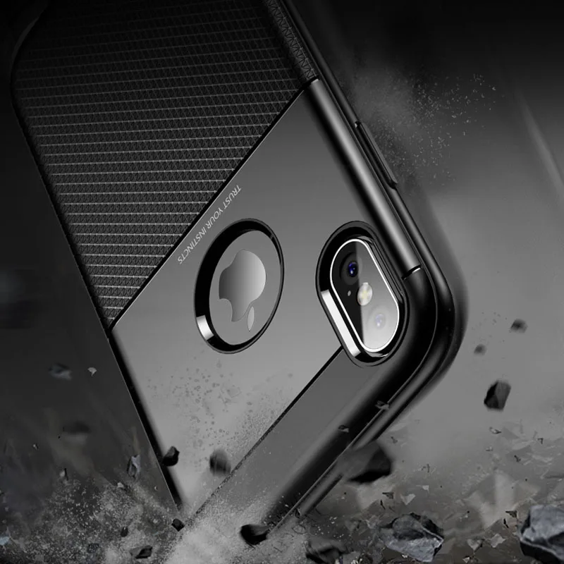 Batianda Case For iPhone X Cover Dual Layer Hybrid Silicone Soft TPU Anti Knock 10 | Мобильные телефоны и аксессуары