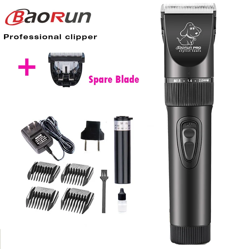 

Baorun P7 Electrical Low-noise Pet Cat Dog Hair Clipper Professional Grooming Kit Rechargeable Trimmer Shaver Haircut Machine