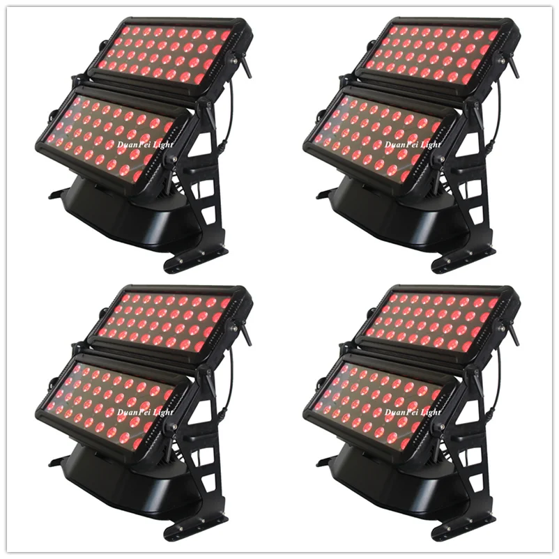 Настенный уличный светодиодный светильник 4 партии водонепроницаемый 72x18 Вт rgbwa uv