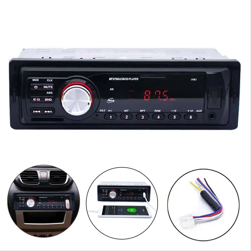 Новинка 2019 Авторадио стерео радио FM Aux вход приемник SD USB JSD 520 12 В 1 din автомобильный