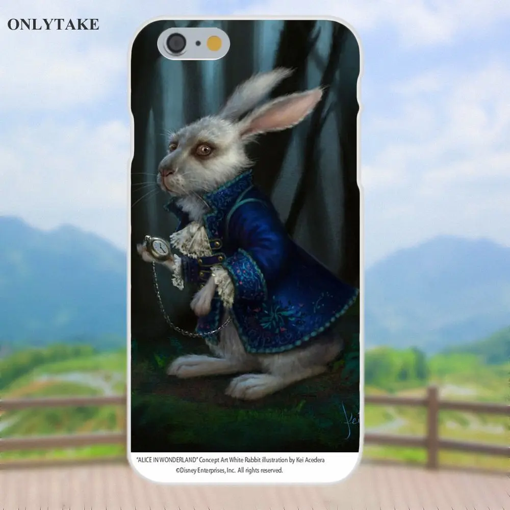 Vvcqod Алиса в стране чудес карманные часы кролик для Apple IPhone X 4 4s 5 5C SE 6 S 7 8 Plus Galaxy