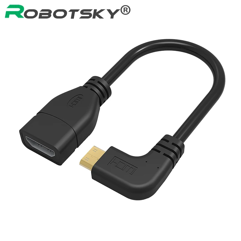 Высококачественный 90 градусов левый Угловой позолоченный HDMI совместимый