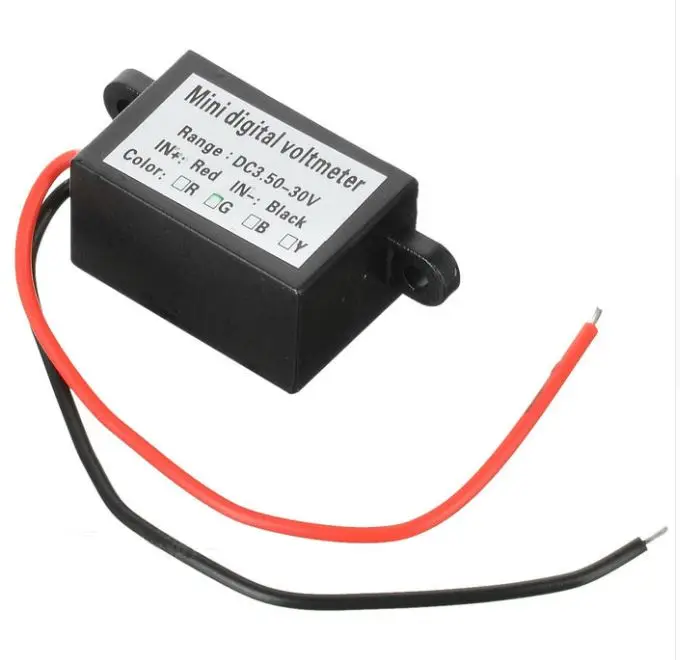 Micro Voltmeter Red Digital 0.28&quot Volt Monitor Waterproof Dustproof Shockproof Battery Power Tester for Car Motorcycle Vehicle |
