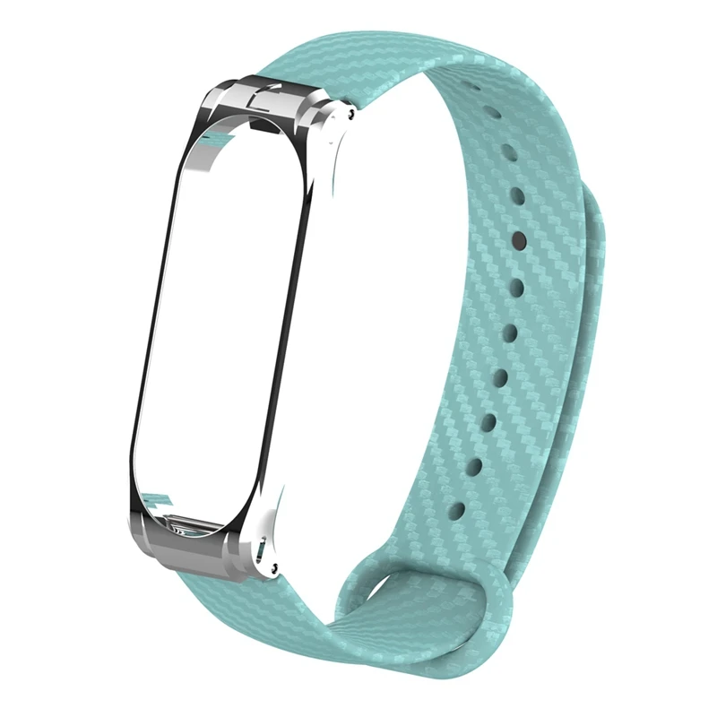 YUEDAER высокое качество Mi Band 4 ремешок из мягкого кремния и углеродного волокна для Xiaomi Mi Band 4 ремешок металлический корпус браслет Miband4 черный синий