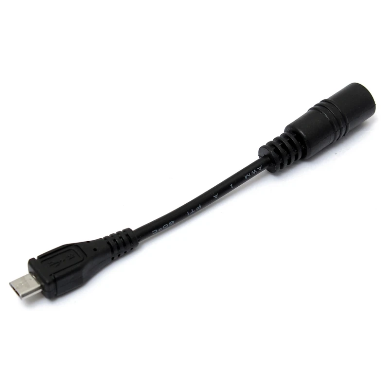 Лучшая цена Micro USB 5 контактный штекер к DC 5x2 1 мм Женский адаптер зарядного