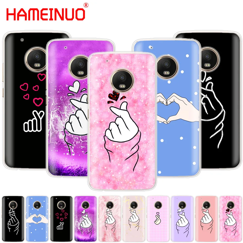 Чехол для телефона HAMEINUO черный и белый Love kpop с рисунком сердца чехол Motorola Moto X4 C G6 G5