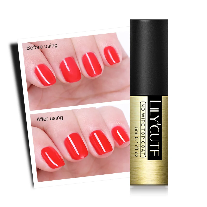 Top Coat LILYCUTE, 5 мл, 3D рельефный Гель-лак для ногтей, рисунок для резьбы, впитывающий УФ-гель, белый, черный, серебристый цвет, гель для ногтей, сделай сам - Цвет: Top Coat