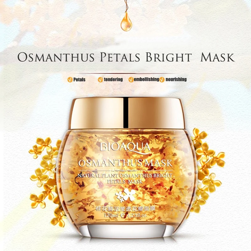 Bioaqua маска завод османтуса яркие лепестки глины Спящая влажный акне Красота для