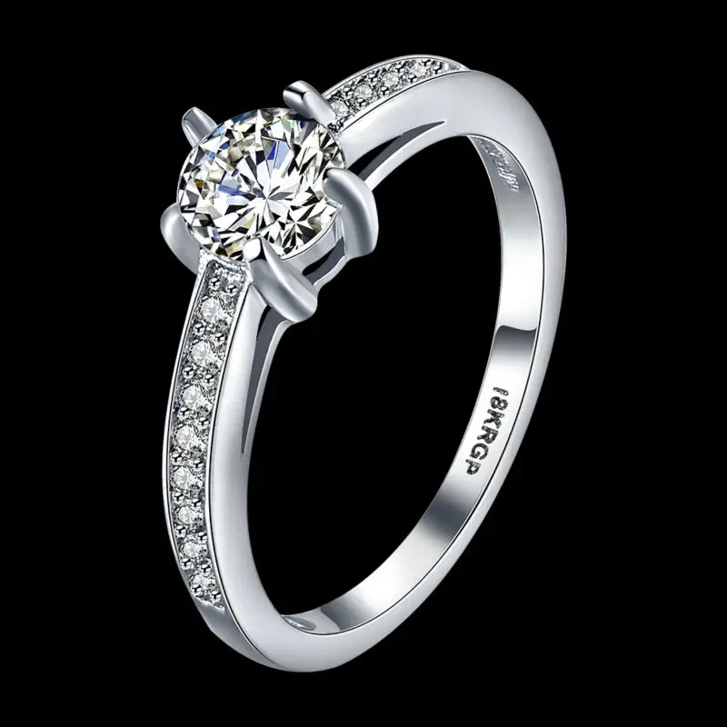 Женское кольцо с круглым цирконом в простом стиле|zircon ring|ring fordesigner ring |