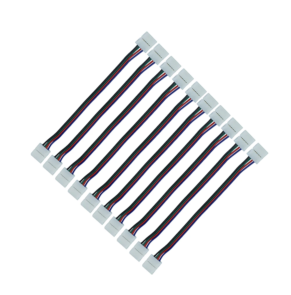 5 шт. 10 мм 4 контактный разъем для светодиодной ленты 5050 RGB|4 pin pcb connector|pcb wire connector4