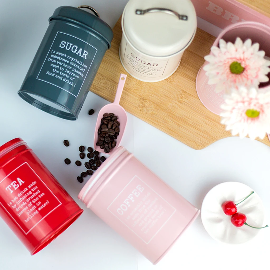 

NEW Metal Canisters Set Dry Food Bin/Box/Container/Home Kitchen Gift Biscuit Tea Coffee Sugar Canister Set