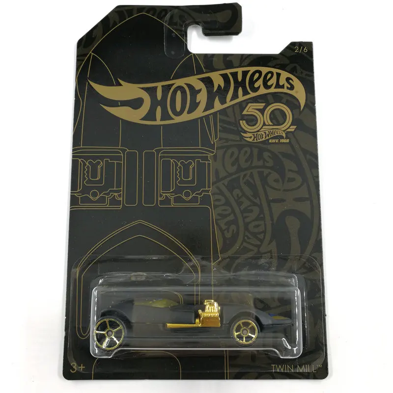 Автомобиль Hot Wheels Коллекционная модель Black Gold 50 я годовщина коллекция