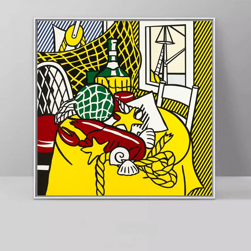 Roy Lichtenstein 60 RELIABLI ART Roy Lichtenstein поп-арт, Картина на холсте, абстрактное искусство для гостиной, квадратные настенные картины, печать на холсте, без рамки - Цвет: Roy Lichtenstein 60