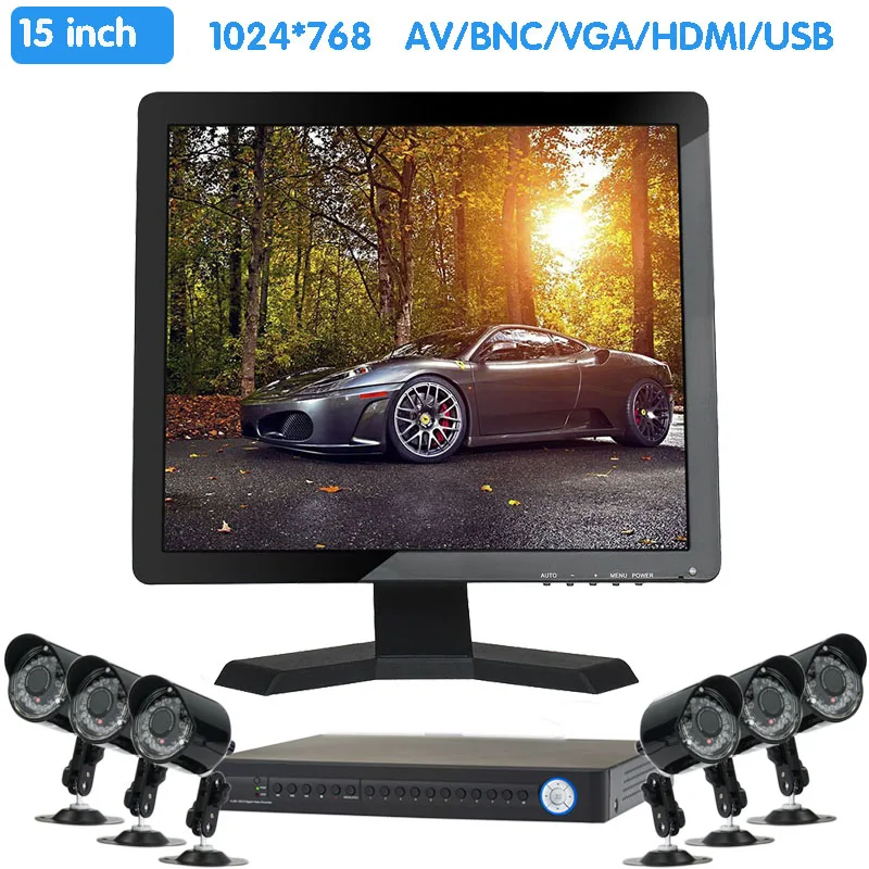 DC 12 В 15 дюймов Full HD Led tv монитор компьютерный с HDMI VGA AV BNC USB для продажи | Компьютеры