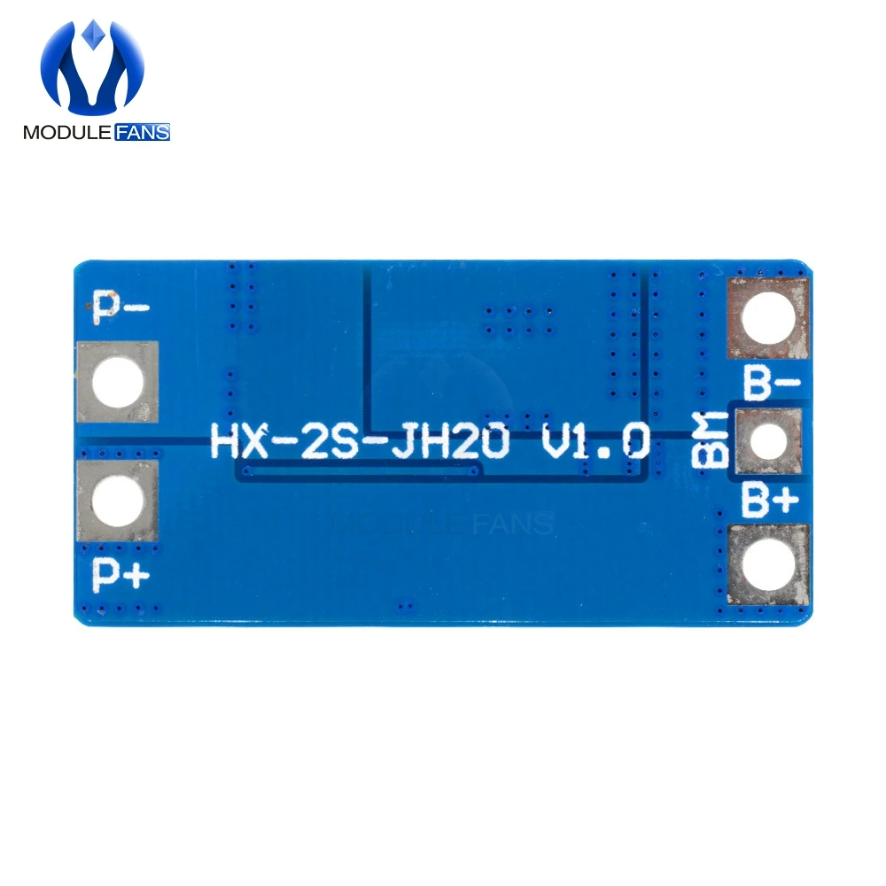 2S 10A 8,4 в 7,4 В 18650 литиевая Защитная плата BMS PCM PCB Li-Ion Lipo 2 ячейки с функцией баланса зарядное устройство защитный модуль
