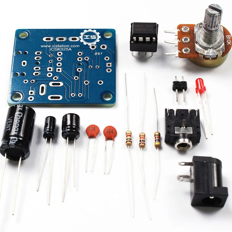 Электронная плата мини усилителя LM386 DIY Kit супер 3 В 12 в усилитель мощности костюма