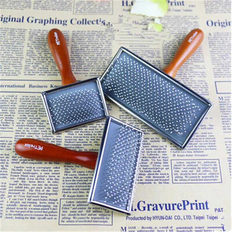 Недорогая расческа для эпиляции собак длинная щетка волос с пластиковой